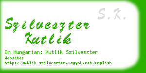 szilveszter kutlik business card